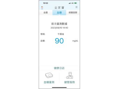 智能化生理量測系統可於手機APP執行各項生理量測紀錄